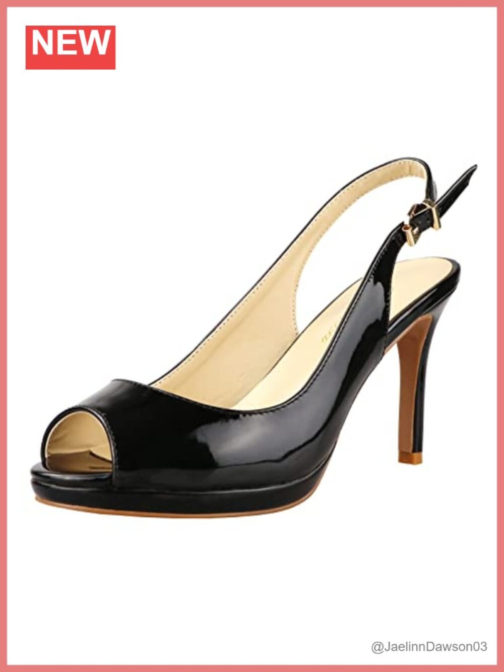 Women's Peep Toe Slingback Heels Platform Dress Stiletto Pumps